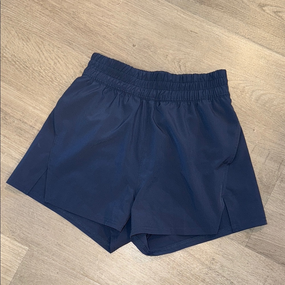 Blue Athletic Shorts with Elastic Waistband and Relaxed Fit XS
